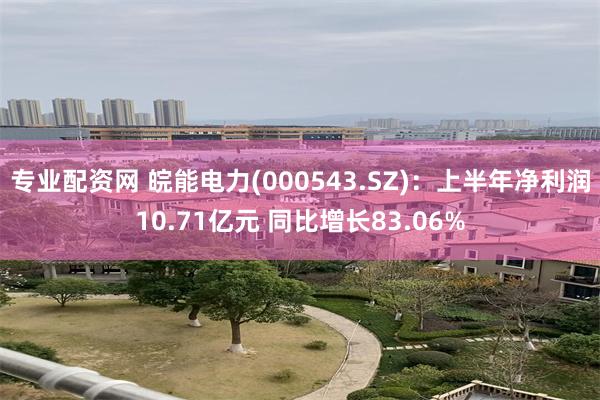 专业配资网 皖能电力(000543.SZ)：上半年净利润10.71亿元 同比增长83.06%