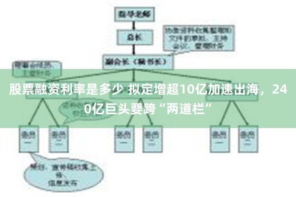 股票融资利率是多少 拟定增超10亿加速出海，240亿巨头要跨“两道栏”