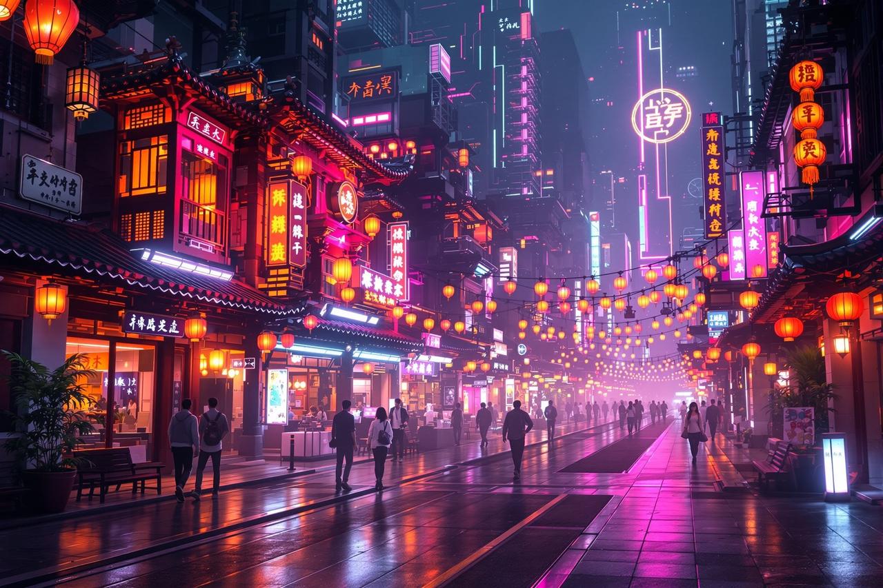 地瓜视频-赛博朋克美学：当东方遇见未来